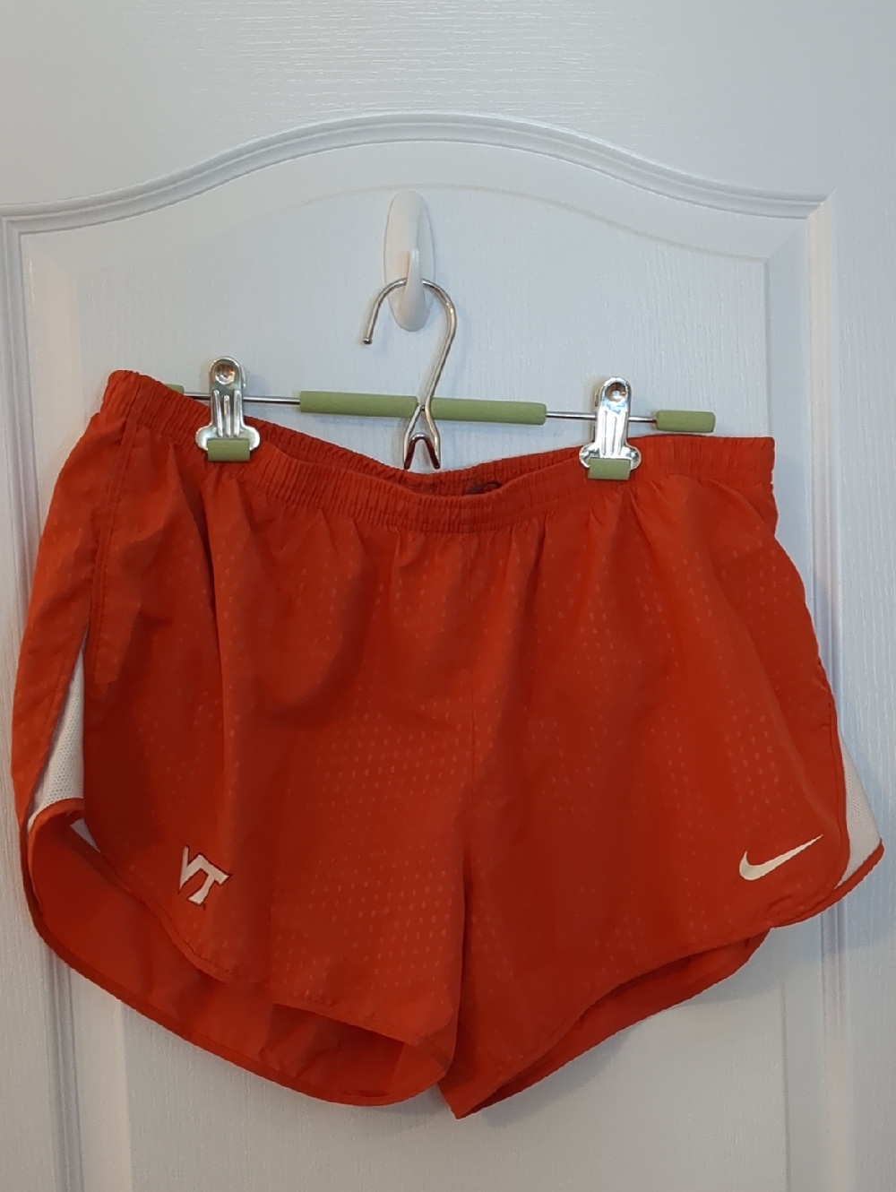 Virginia Tech Nike Women’s  Orange Athletic Shorts with White Trim
